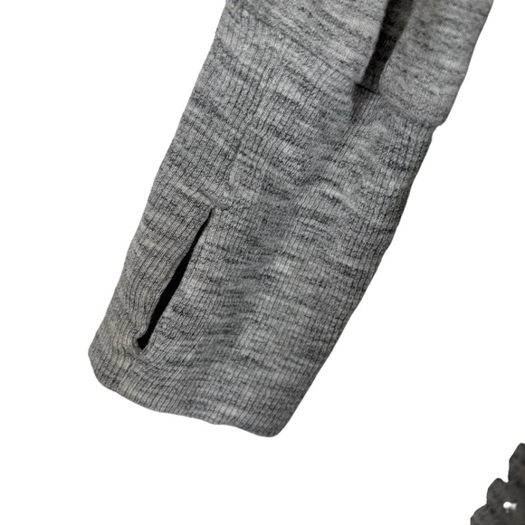 Athleta Gray Waterfall Cardigan Sweater Womens Small Pockets Open Front Draped - Picture 6 of 8